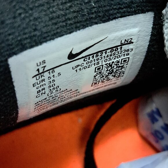 %Size 17 Nike LeBron 16 Tech Challenge Hot Lava Black CI1521-001 WORN ONCE  A 12 main image 5